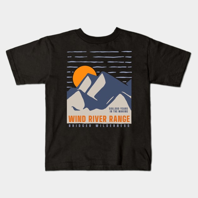 Wind River Range- 500,000 years in the making Kids T-Shirt by Spatium Natura